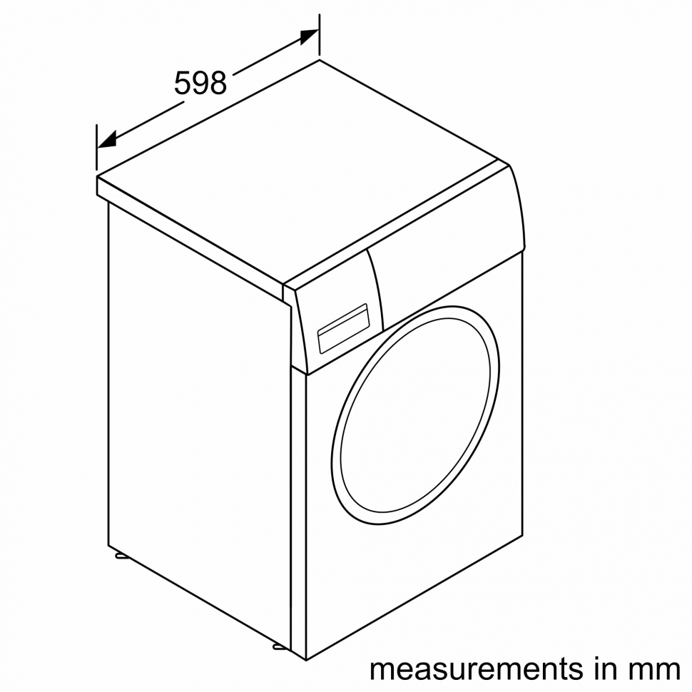 Bosch WAT28682ME - Схема с размерами 
