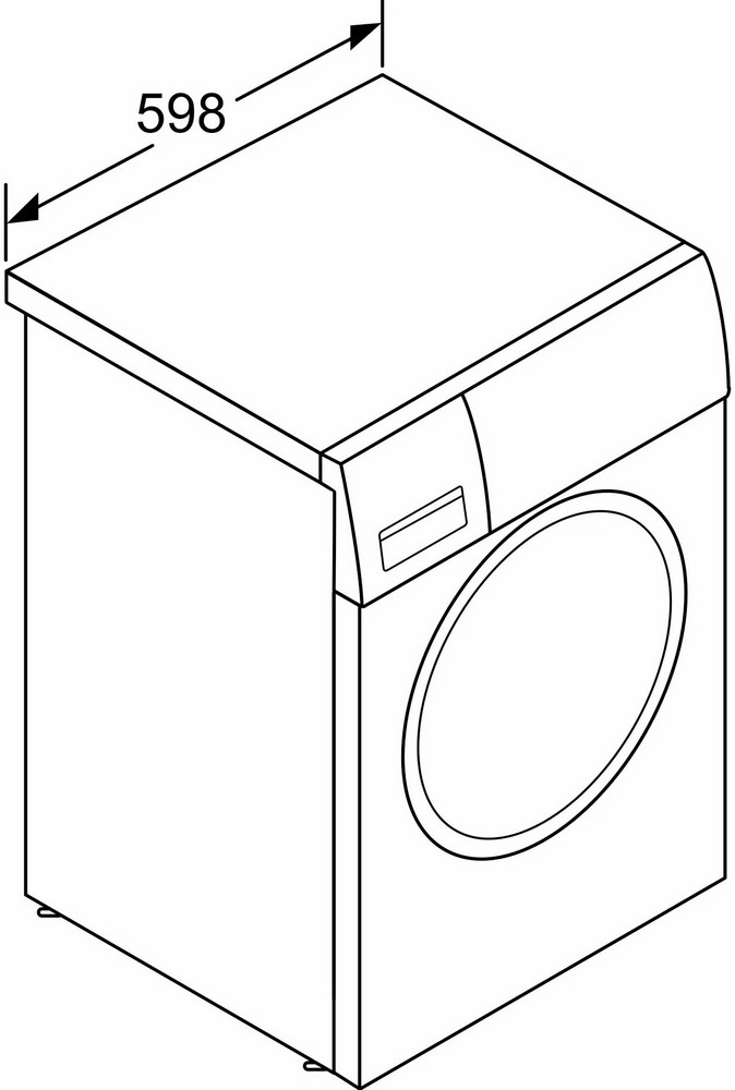 Bosch WAT28S48ME - Схема с размерами 