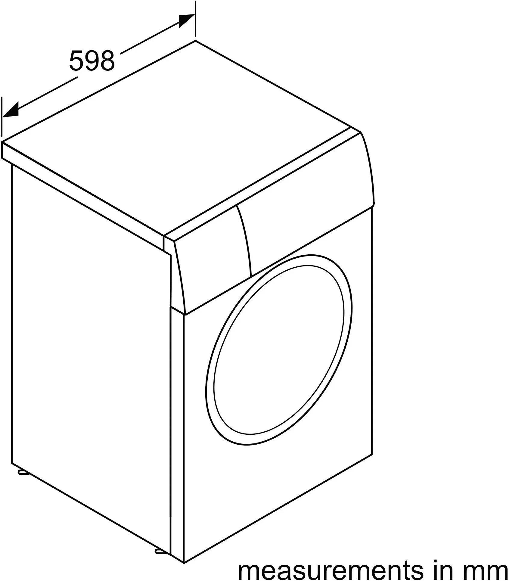 Bosch WAV28M80ME - Схема с размерами 