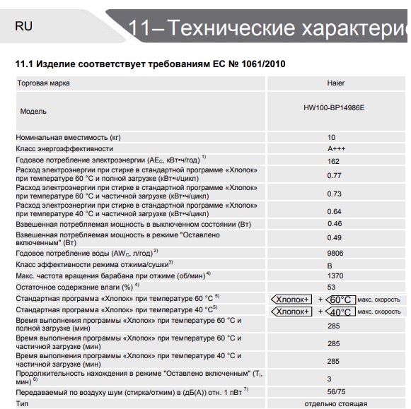 Стиральная машина Haier HW100-BP14986E