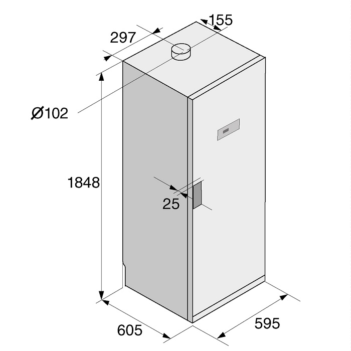 Asko DC7784V.S - Схема с размерами 