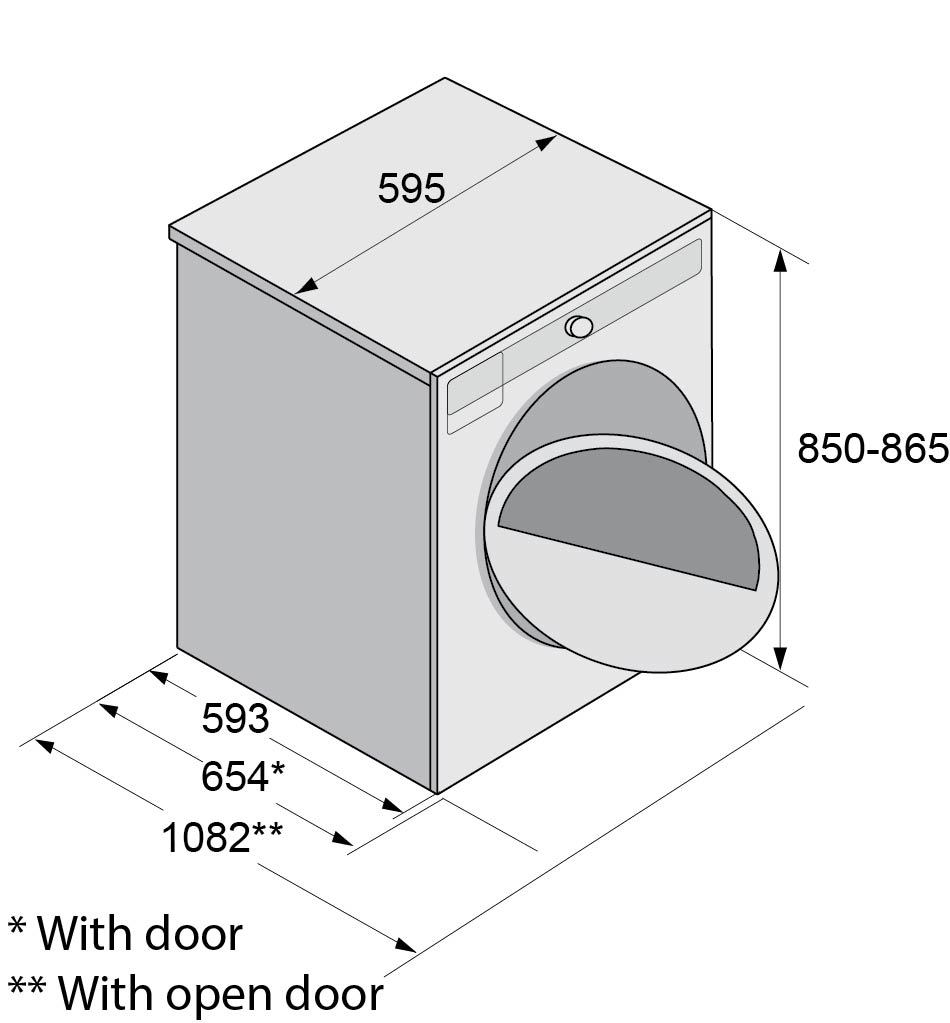 Asko T409HS.W - Схема (размеры) 