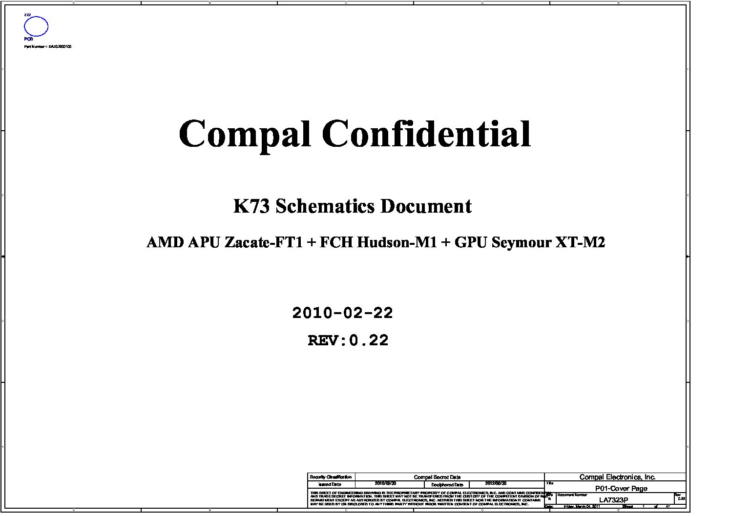 Материнские платы  Compal LA-7323P