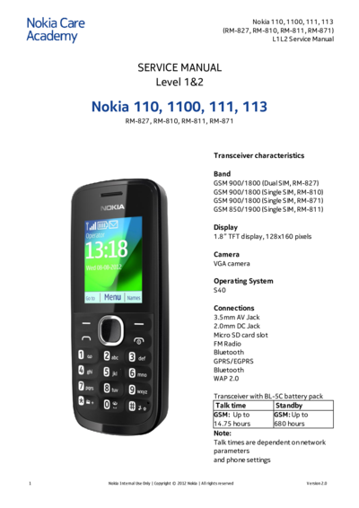 Телефоны Nokia 110