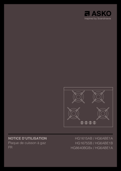 Asko HG8640BGB1 - Инструкция по применению 