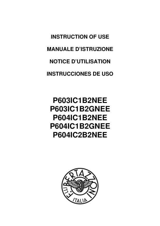 Bertazzoni P604IC1B2NEE - Инструкция по эксплуатации 