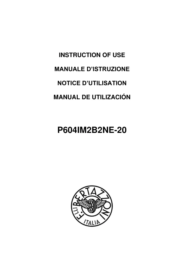 Bertazzoni P604IM2B2NE-20 - Инструкция по эксплуатации 