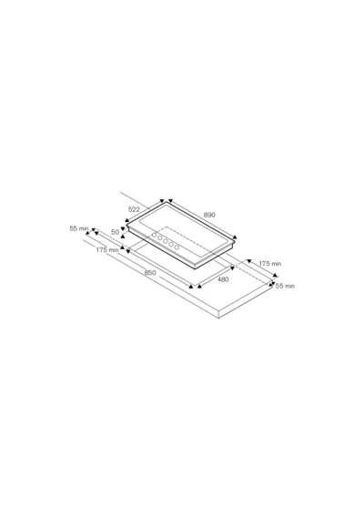 Bertazzoni P905LMODX - Схема (размеры) 