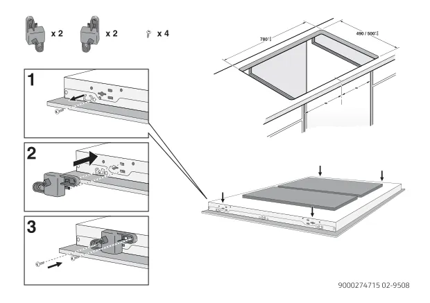 Bosch PVQ895F25E - Схема встраивания 