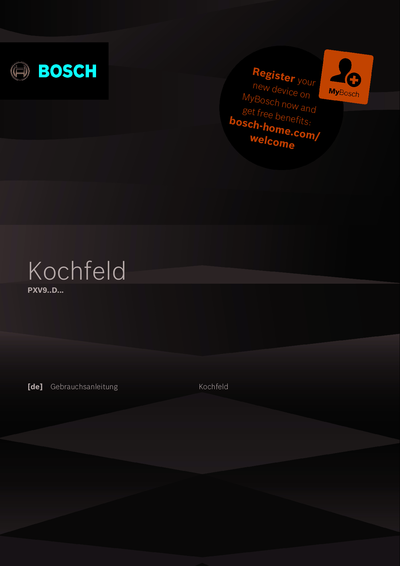 Bosch PXV901DV1E - Инструкция 