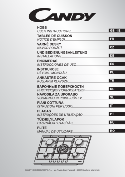 Candy CPG 64SXD - Инструкция пользователя 