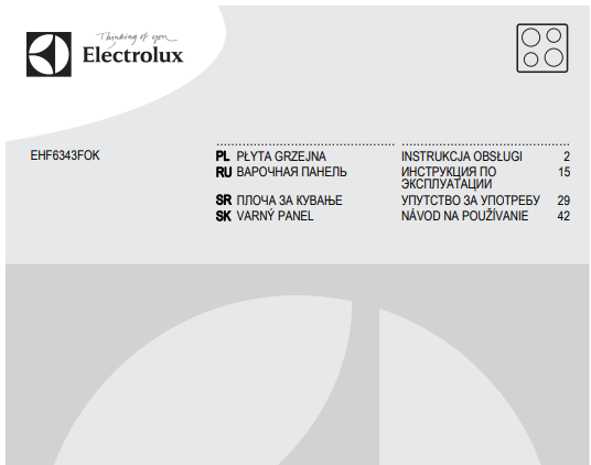 Electrolux EHF6343FOK - Инструкция по эксплуатации ()