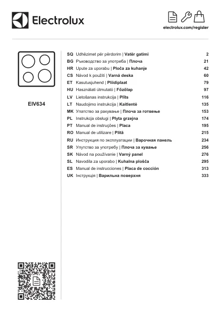 Electrolux EIV634 - Инструкция по эксплуатации 