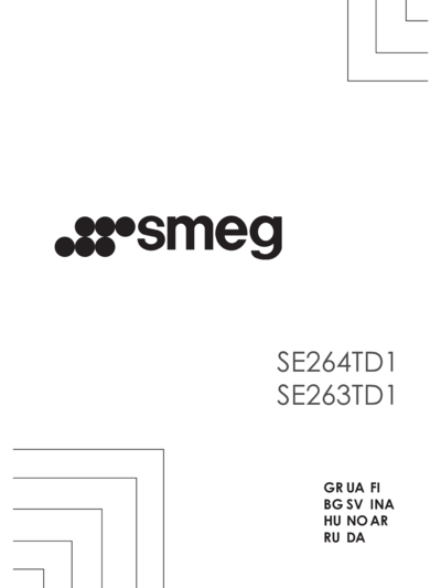 Smeg SE264TD1 - Руководство по установке и использованию 