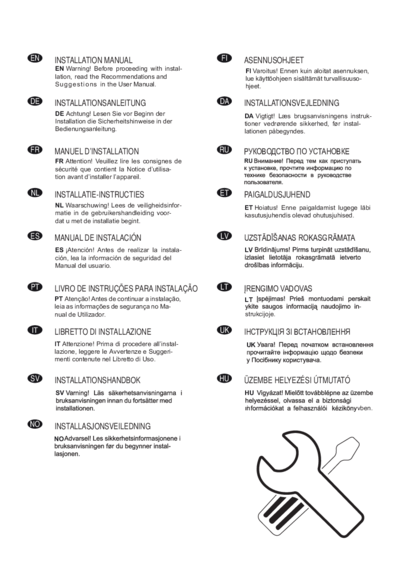 Faber T-LIGHT ISOLA EV8P WH MATT A100 - Руководство по установке 