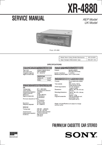 Автомагнитола Sony XR-4880