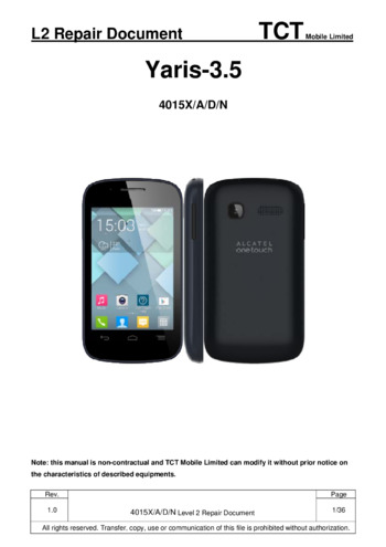 Alcatel 4015X/A/D/N - Руководство по ремонту (Yaris-3.5, L2 Repair Document)