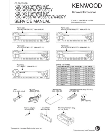 KENWOOD KDC-W4037Y - Руководство по обслуживанию ()
