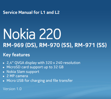 Мобильный телефон Nokia 220