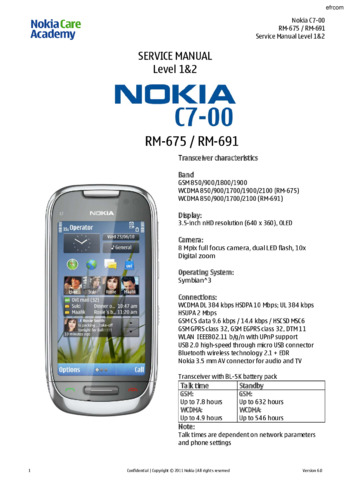 Nokia C7-00 - Руководство по ремонту (уровень 1, 2) RM-675, RM-691, v6.0