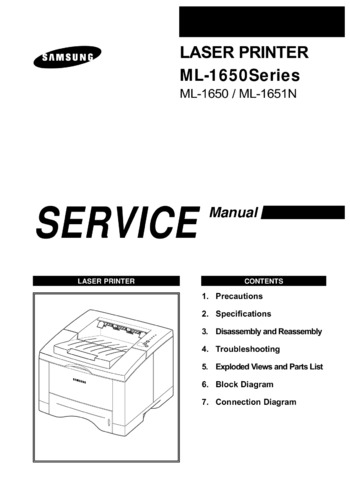 Samsung ML-1651N - Руководство по обслуживанию 