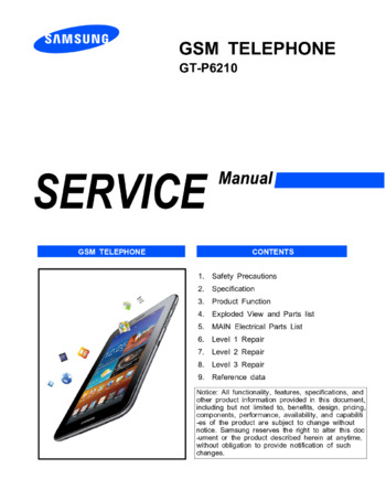 Samsung GT-P6210 Galaxy Tab 7.0 Plus - Руководство по обслуживанию 