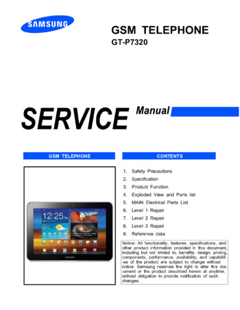 Samsung GT-P7320 Galaxy Tab 8.9 - Руководство по обслуживанию 