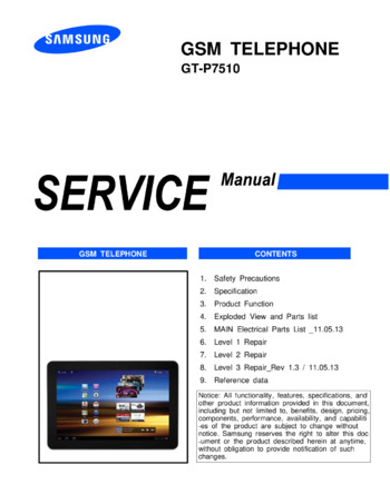 Samsung GT-P7510 Galaxy Tab 10.1 - Руководство по обслуживанию 