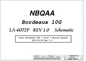 Compal LA-6072P - Схема NBQAA, REV 1.0