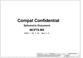 Compal LA-4631P - Схема KCM00, MCP79-MX, REV 1.0