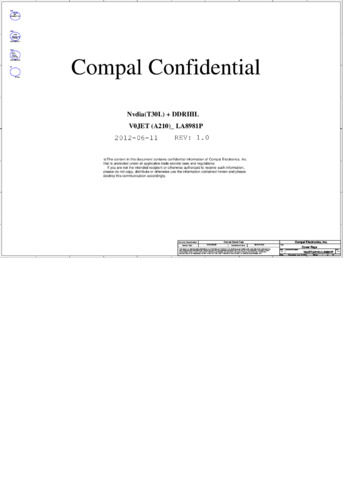 Compal LA-8981P - Схема V0JET (A210), NVIDIA T30L, REV 1.0