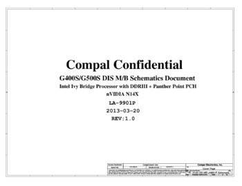 Compal LA-9901P - Схема G400S/G500S, REV 1.0