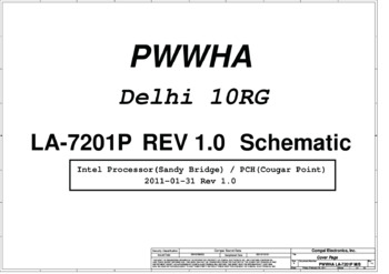 Compal LA-7201P - Схема Rev 1.0, PWWHA, Toshiba C660