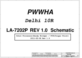 Compal LA-7202P - Схема Rev 1.0, PWWHA, Delhi 10R, C660