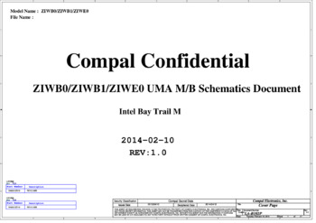 Compal LA-B102P - Схема ZIWB0, ZIWB1, ZIWE0, Rev 1.0