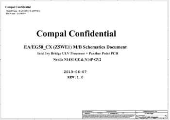 Compal LA-9535P - Схема EA/EG50_CX (Z5WE1), Rev 1.0