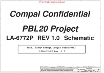 Compal LA-6772P - Схема PBL20, Rev 1.0