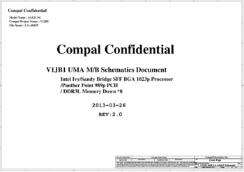 Compal LA-A041P - Схема V1JB1, Rev: 2.0, SAGE 3G
