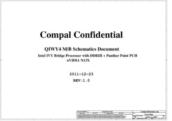 Compal LA-8002P - Схема QIWY4, Y580, Rev: 1.0