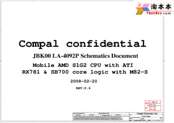 Compal LA-4092P - Схема JBK00, Rev: 0.4
