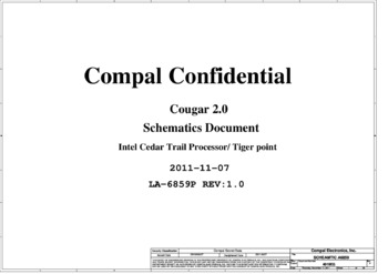 Compal LA-6859P - Схема Cougar 2.0, REV:1.0, QBU00