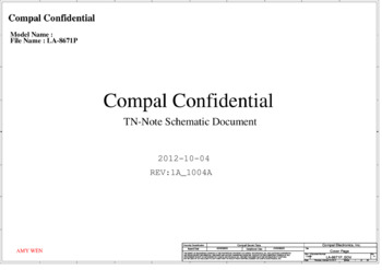 Compal LA-8671P - Схема TN-Note, REV:1A