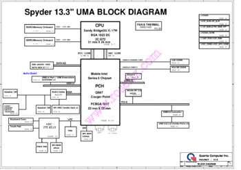 Quanta D13 - Схема Spyder 13.3, REV: 1A, DA0D13MBCD1, UMA10131730, DELLXPSL321X