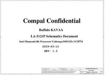 Compal LA-5121P Buffalo KAVAA - Схема Toshiba NB200 NB205, REV:1.0