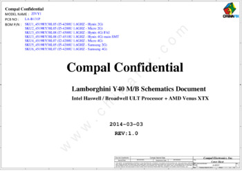 Compal LA-B131P ZIVY1 - Схемы REV:1.0, Lenovo IdePad Y40-70, Lamborghini Y40