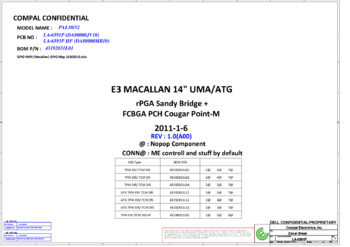 Compal LA-6591P PAL50/52 - Схемы REV:1.0, Dell Latitude E6420 (UMA)
