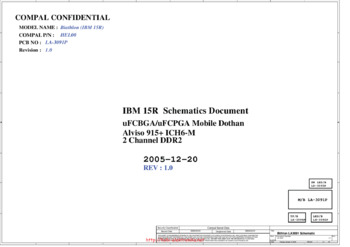 Compal LA-3091P HEL00 - Схемы rev: 1.0, IBM 15R, Biathlon