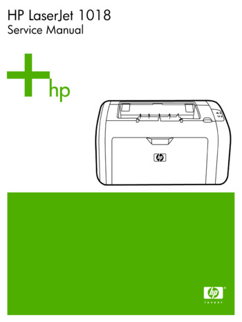 HP LaserJet 1018 - Руководство по обслуживанию 