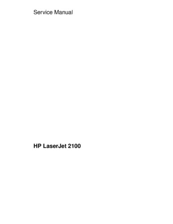 HP LaserJet 2100 - Руководство по обслуживанию 