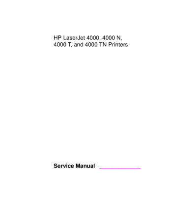 HP LaserJet 4000 - Руководство по обслуживанию 